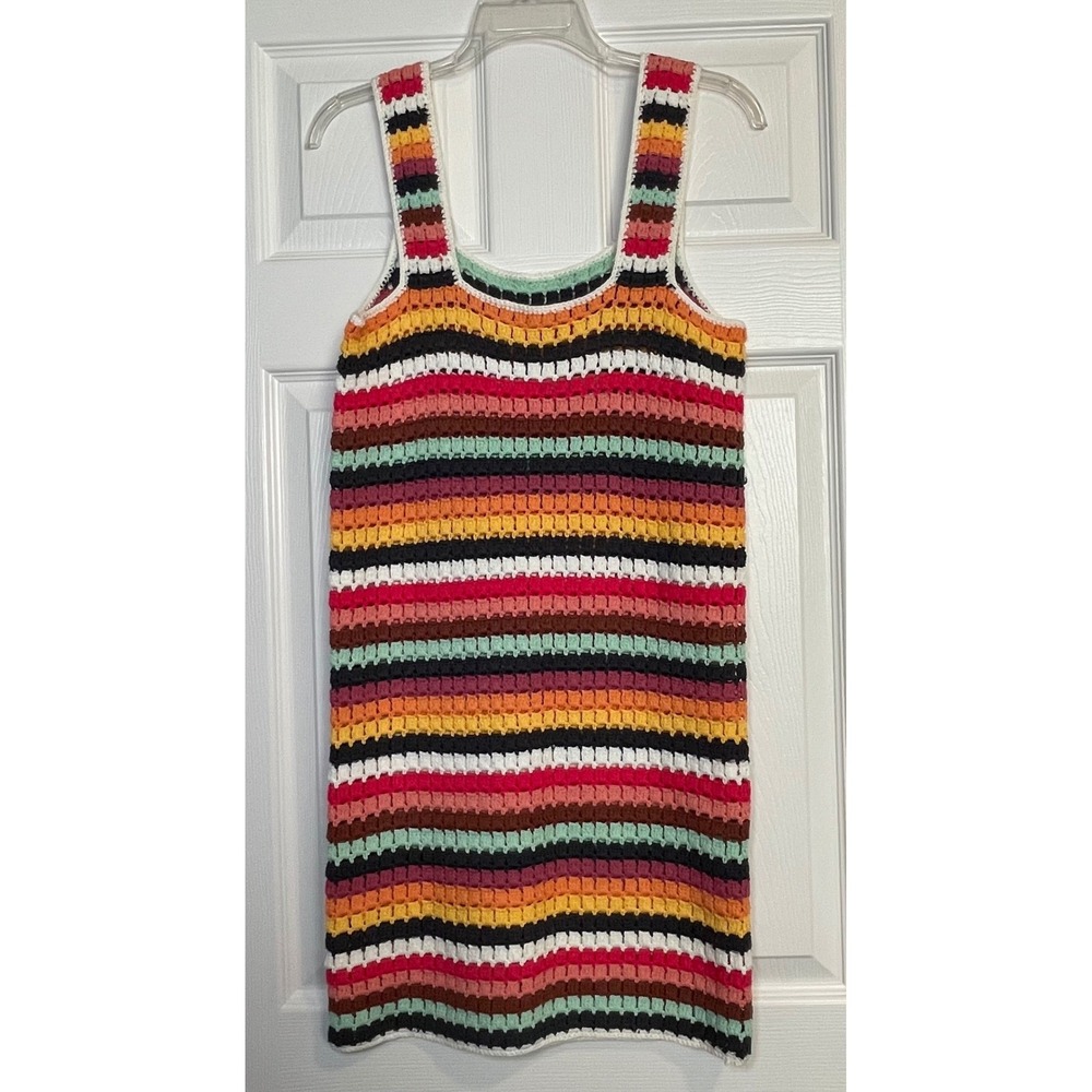 Marine Layer Multicolor Striped Crochet Mini Dress